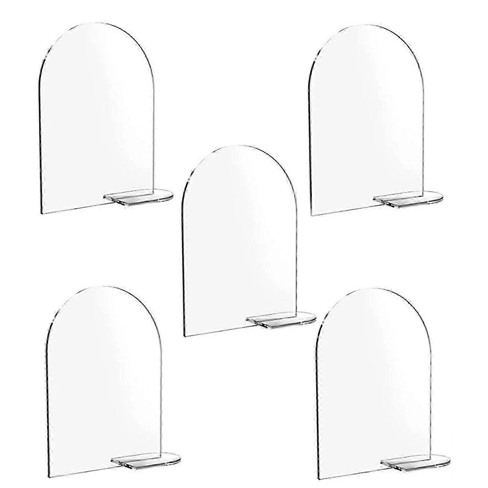 5pieces Clear Arch Table Numbers Blank Acrylic Sign with Stand Guest Name Tag 2025