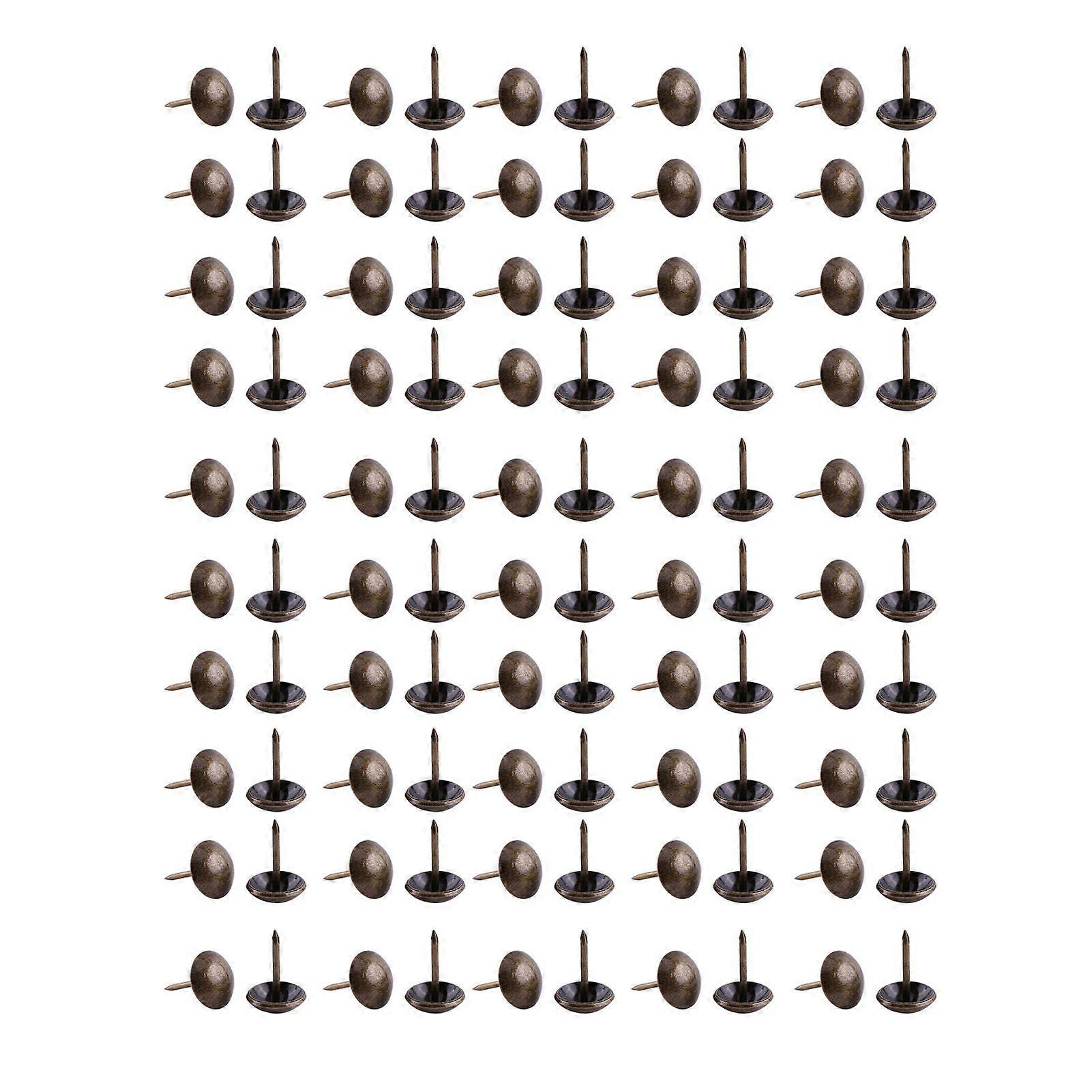 100pc Vintage Upholster Nails Bronze Metal Tag Furniture Sofa Shoe Door Decorative Tack Stud
