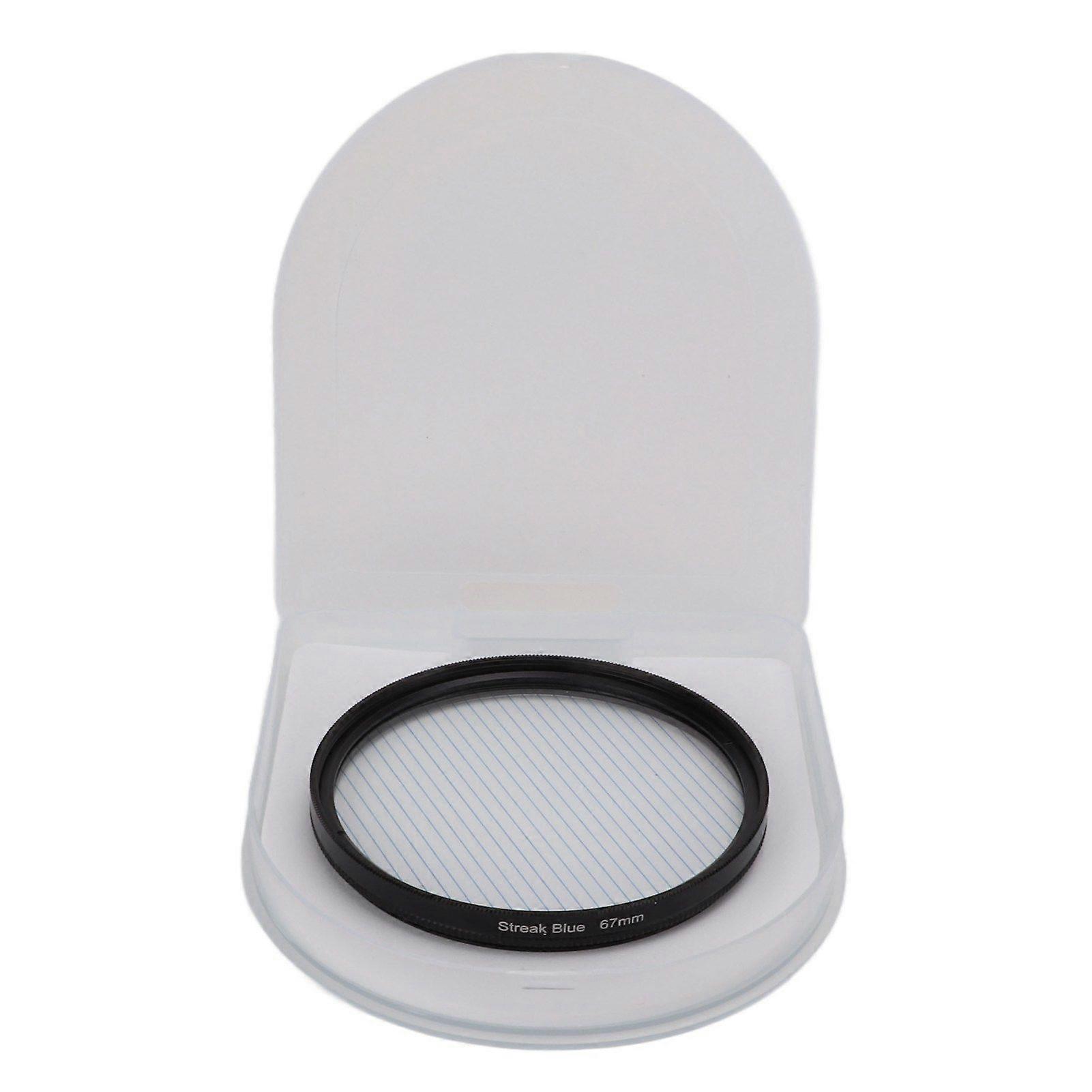 Junestar Blue Streak Special Effects Filter with Aluminum Alloy Frame Camera Accessories 67mm