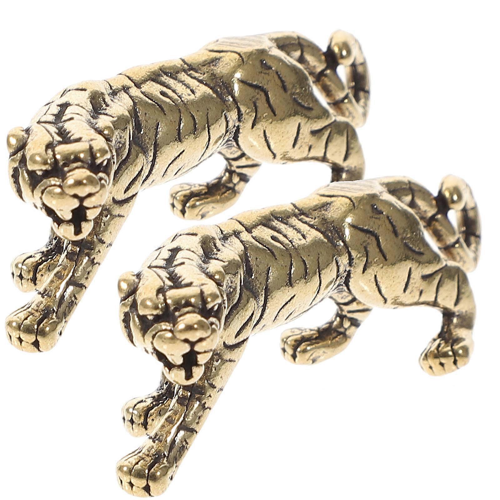 Decor Small Tiger Figurine for Decor 10Pcs Pack