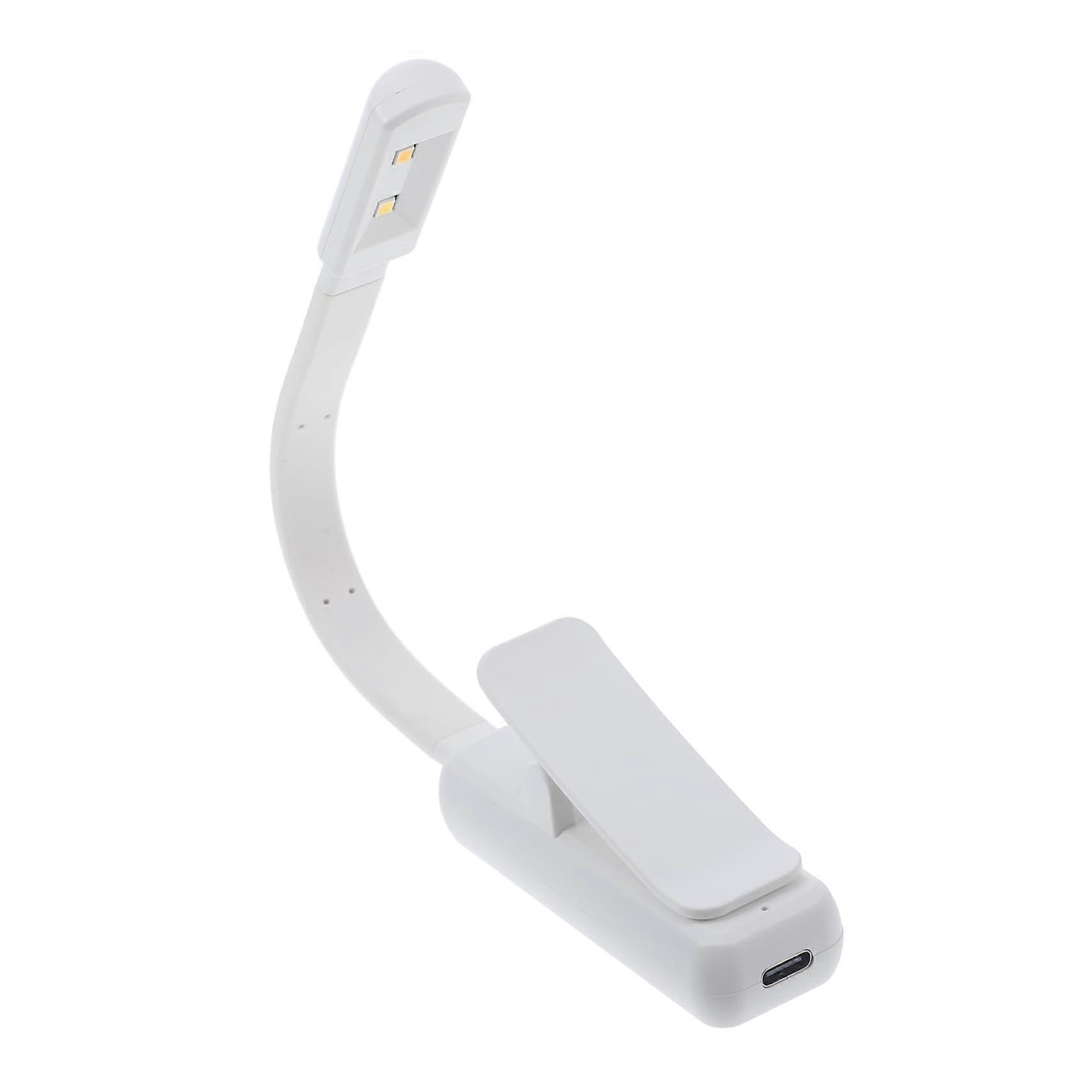 USB Rechargeable LED Book Light ClipOn Reading Light Dimmable EyeCare Lamp Flexible Gooseneck Bed Office College Travel