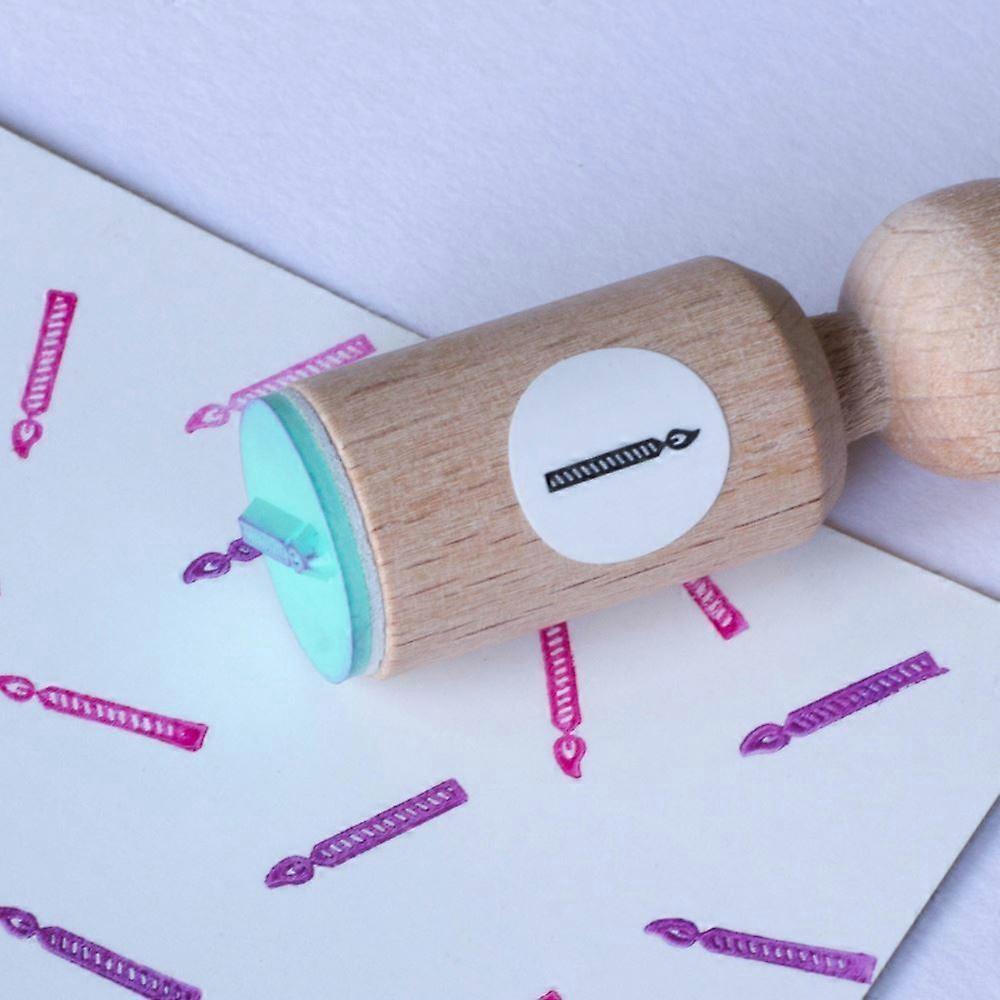 Miniature Candle Rubber Stamp for Crafting and Personalisation