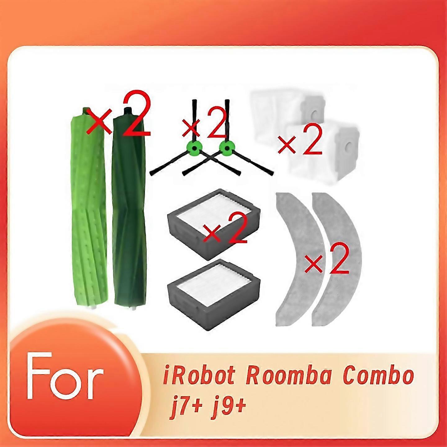 10 Pcs  Irobot Roomba Combo J7 J9 Main Side Brush Mop Filter