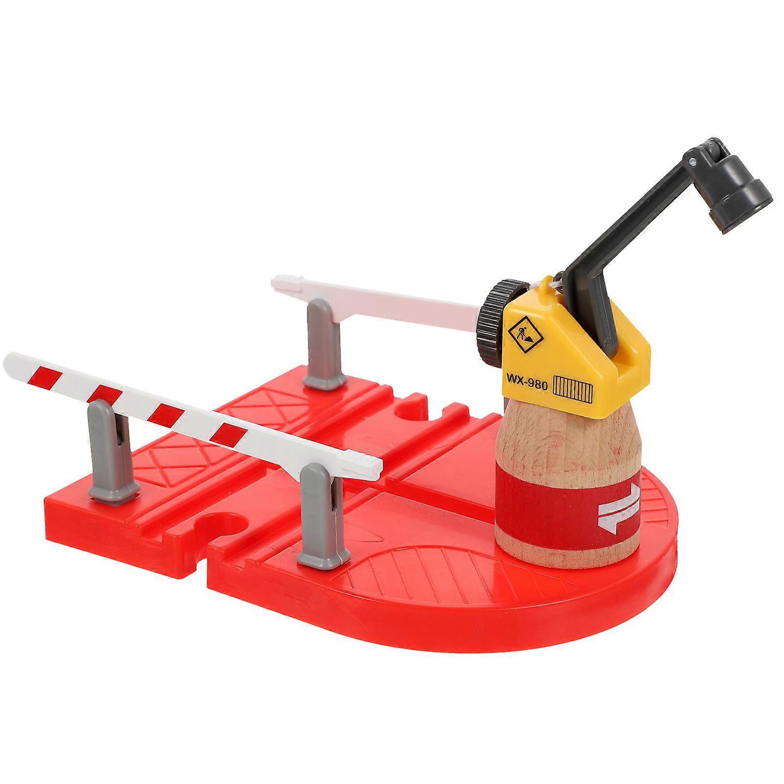 Playing Crane Model for Kids Use 4Pcs Red Durable Plastic Wooden Toys