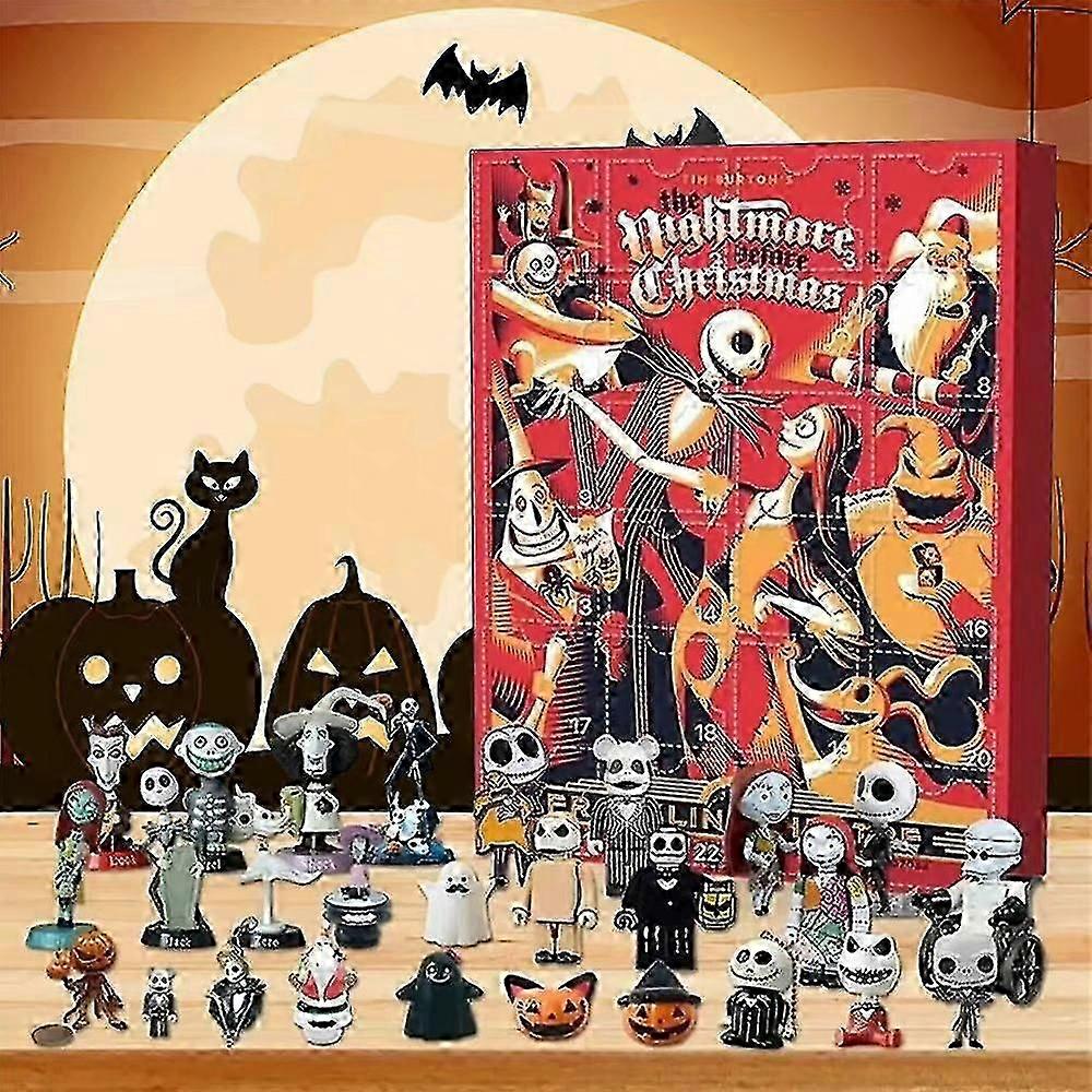2022 Halloween 24-Day Advent Calendar with The Nightmare Before Christmas Figures - Kids Toy Blind Box Gift