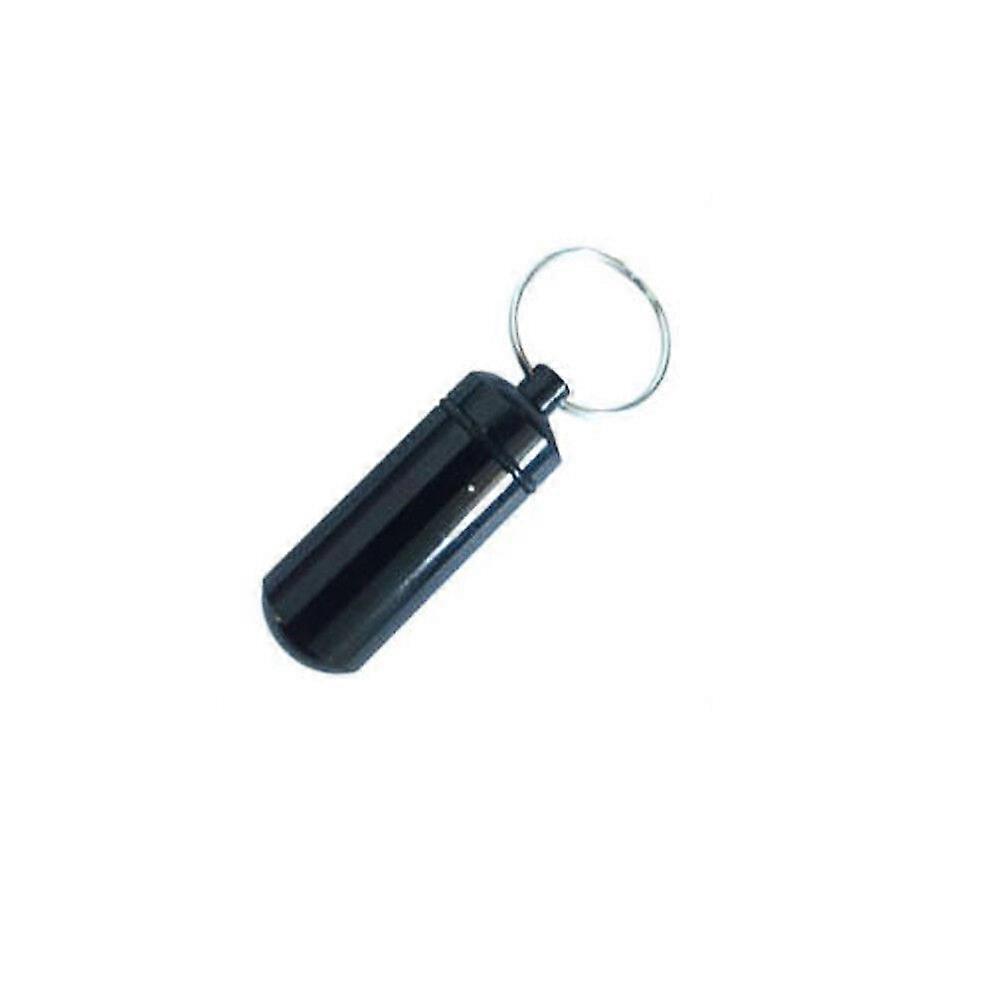 Portable Pill Medicine Box Case Bullet Container Capsule Key Ring Chain Travel