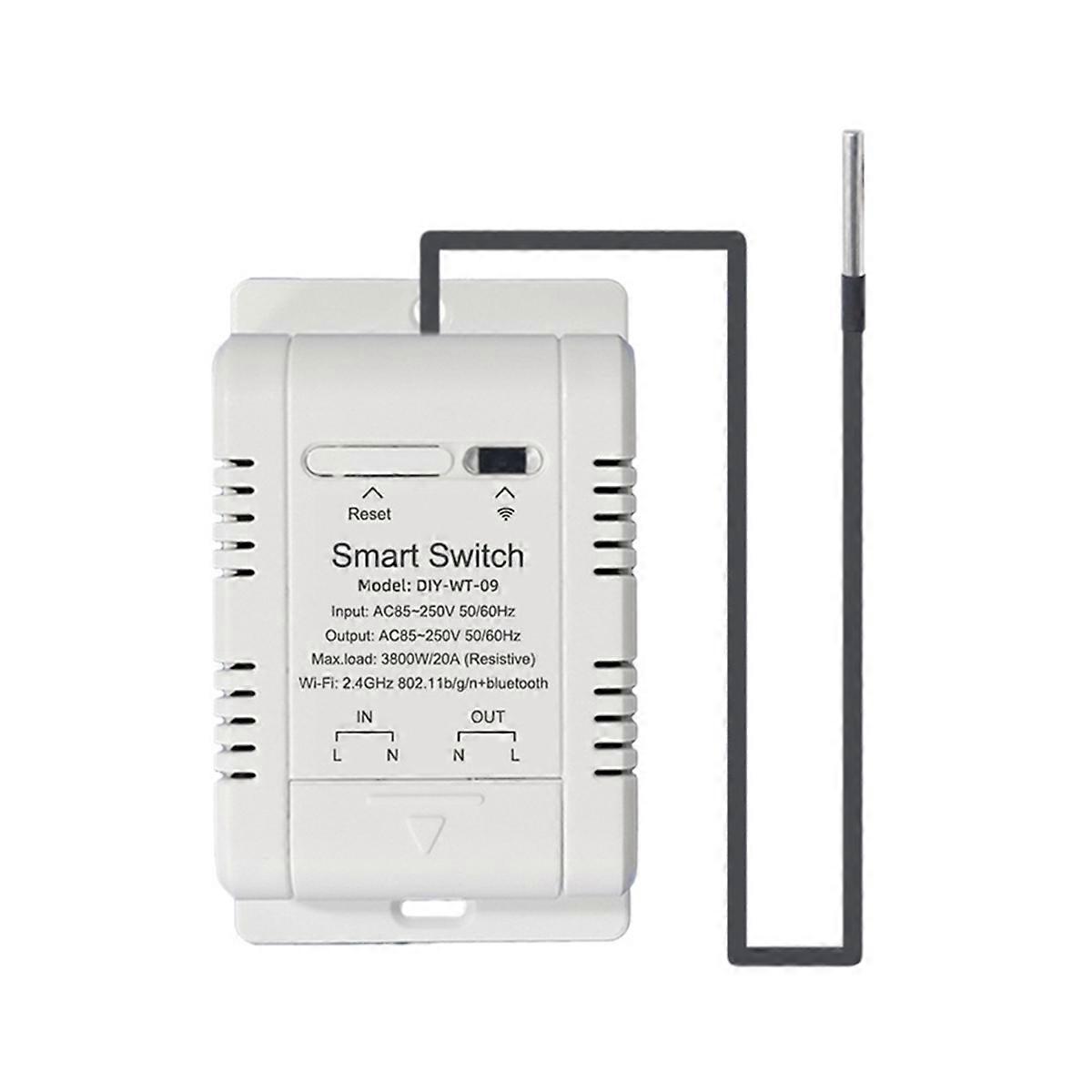 Interrupteur de température intelligent WIFI 20A avec capteur de température
