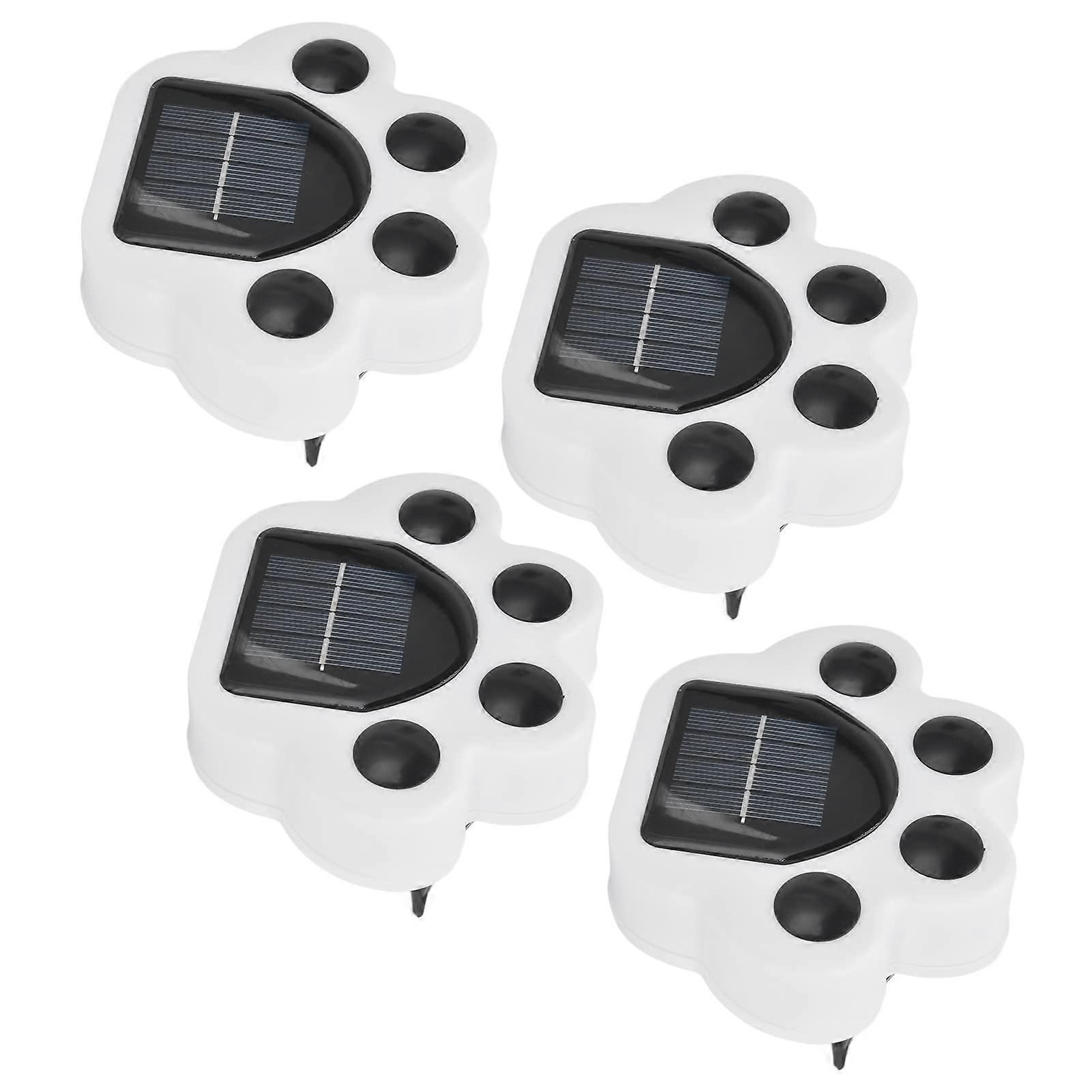 Lawn Lamp 4PCS LED Solar Garden Light Warm White Buried Design with Ground Plug for Courtyard and Landscape Use