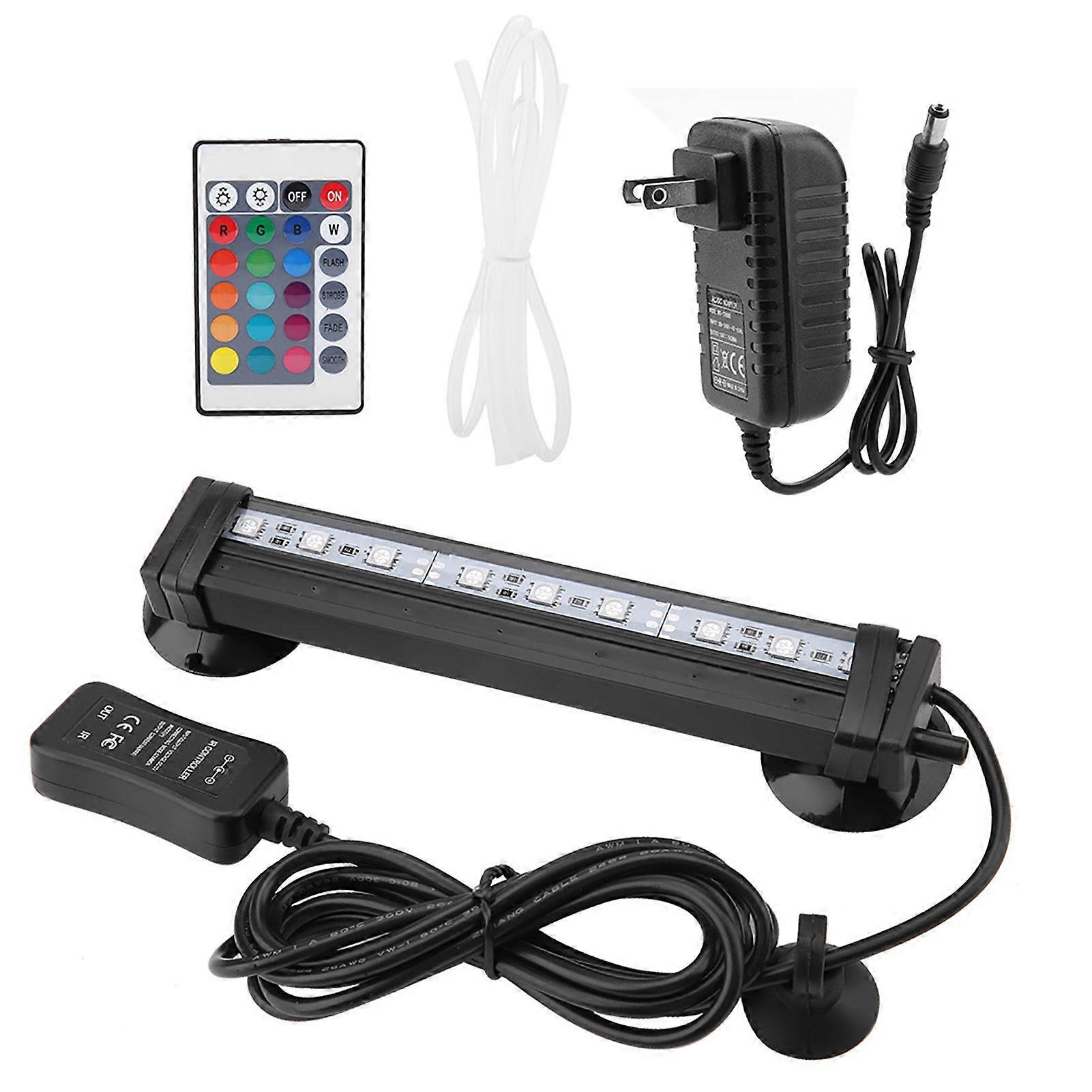 Fish Tank Bubble Light Underwater Led Light with Remote Control Aquarium Light Kit 16cm
