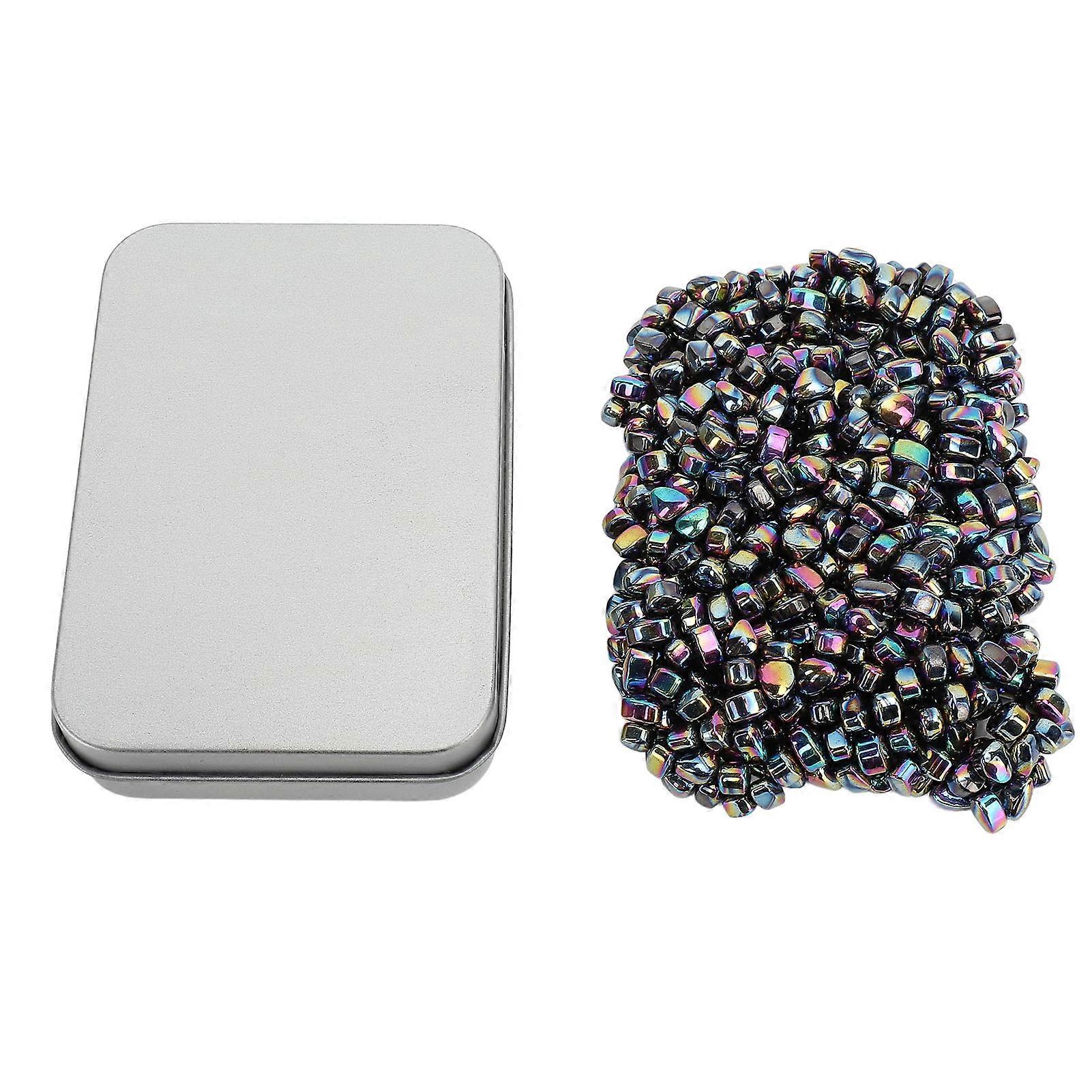 1 boîte de 510 petites pierres magnétiques en ferrite, perles magnétiques colorées, jouet de bureau pour soulager le stress au bureau