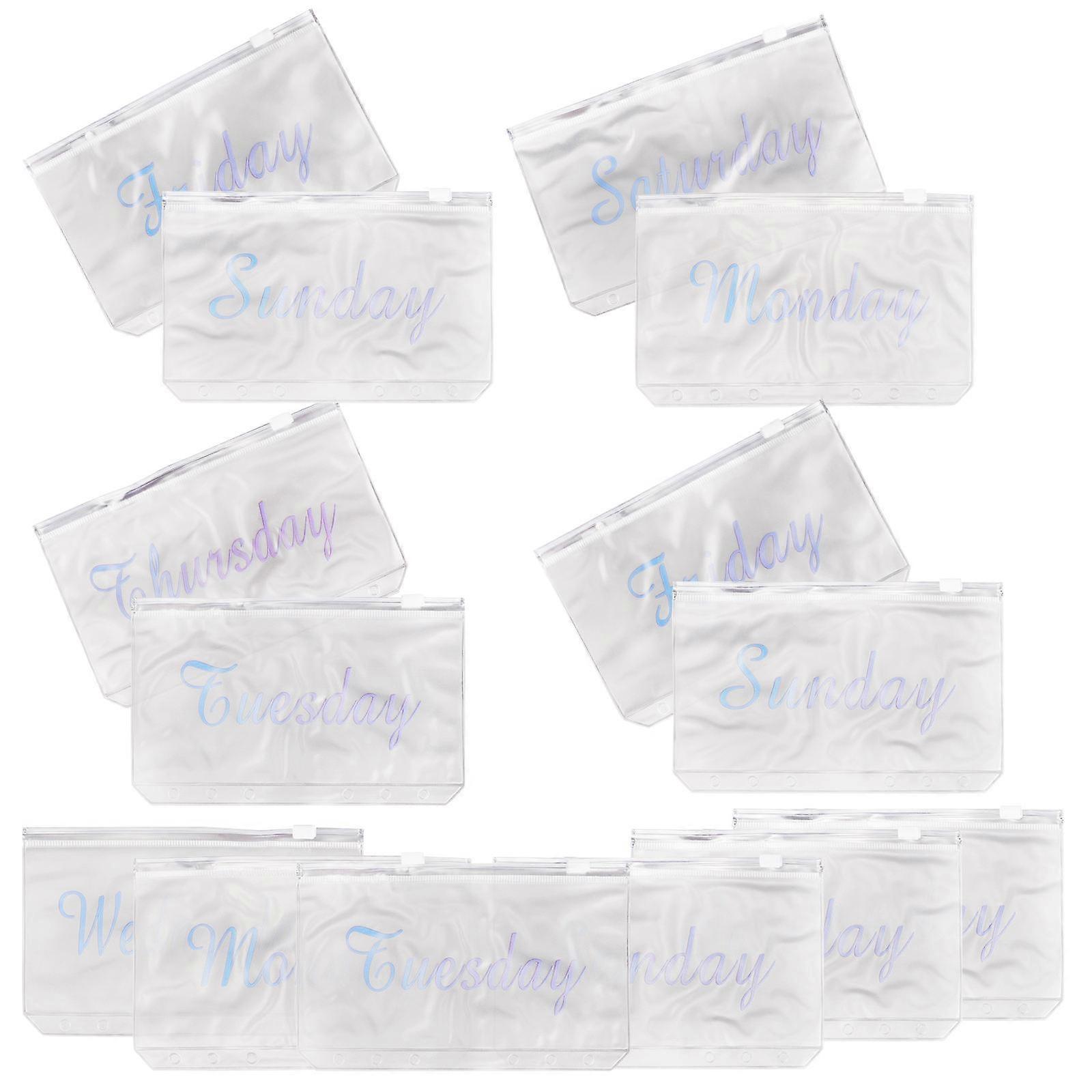 PVC Binder Pockets Document Filing Bags for Storage Use 56Pcs