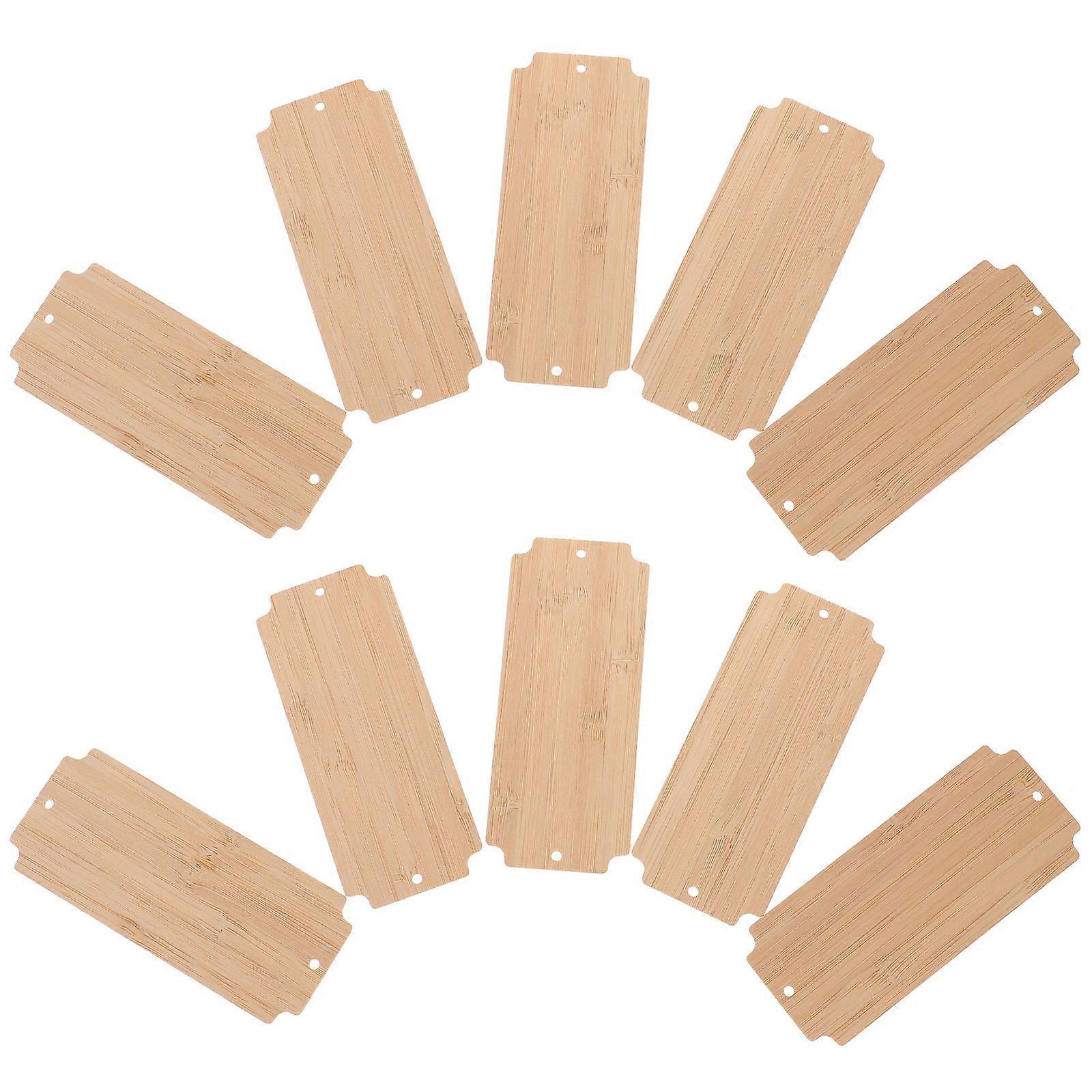Bamboo Craft Rectangular Cutouts for Kids Playing with 50Pcs Set
