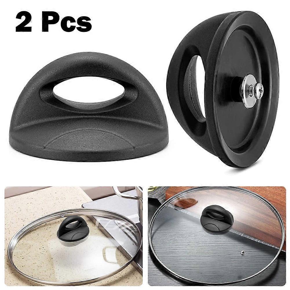 2x Universal Pot Lid Replacement Knobs, Heat Resistant Pan Lid Holding Handles