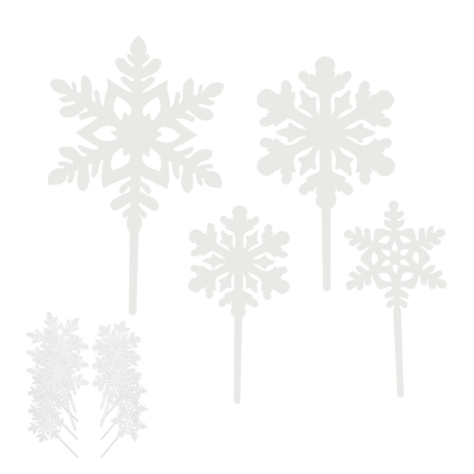 24Pcs Snowflake Cake Decorations For Wedding Events In Stunning White Adding Fun To Your Celebrations