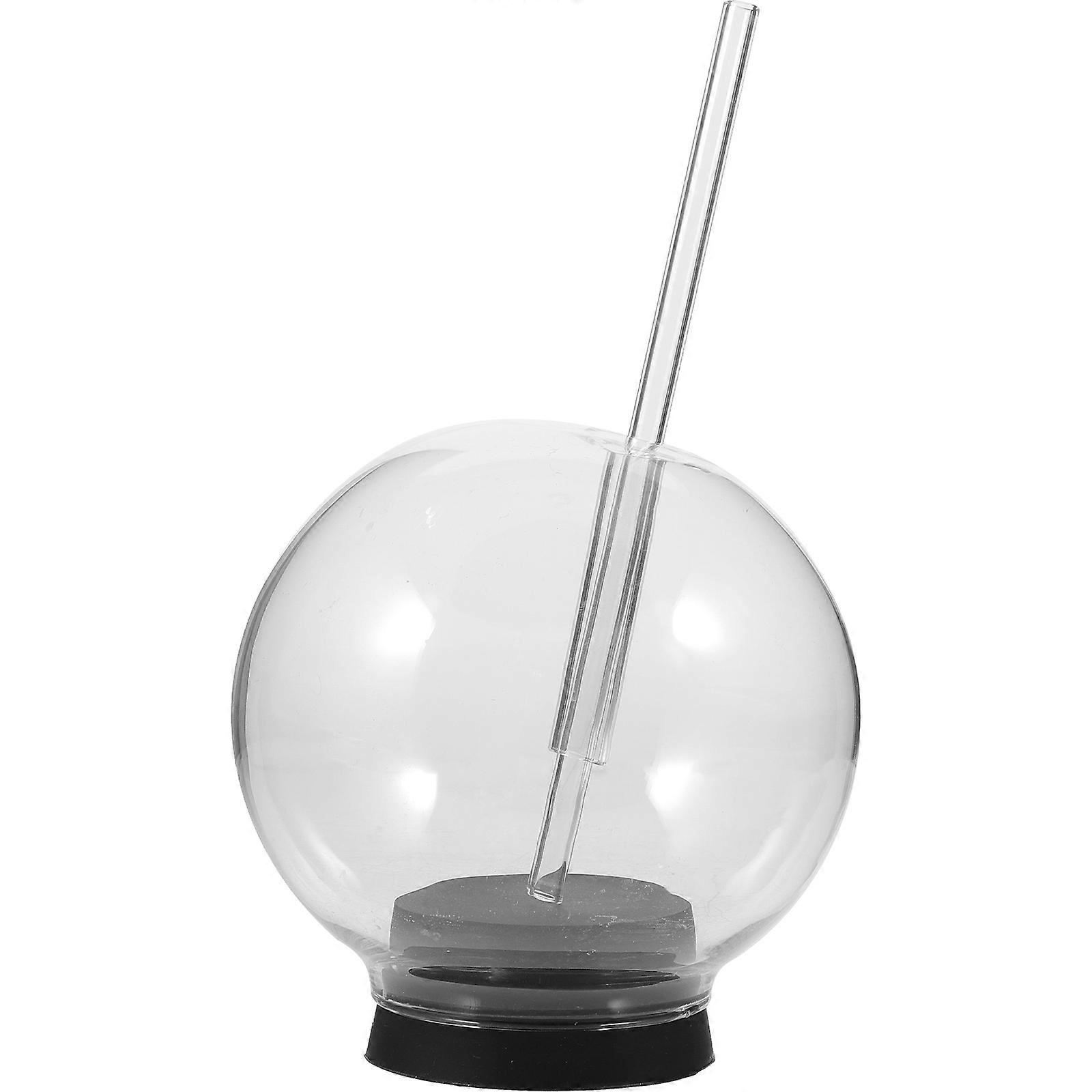 Cup With Lid Iced Coffee Glass Home Use Glass Material 450ML 1Pack