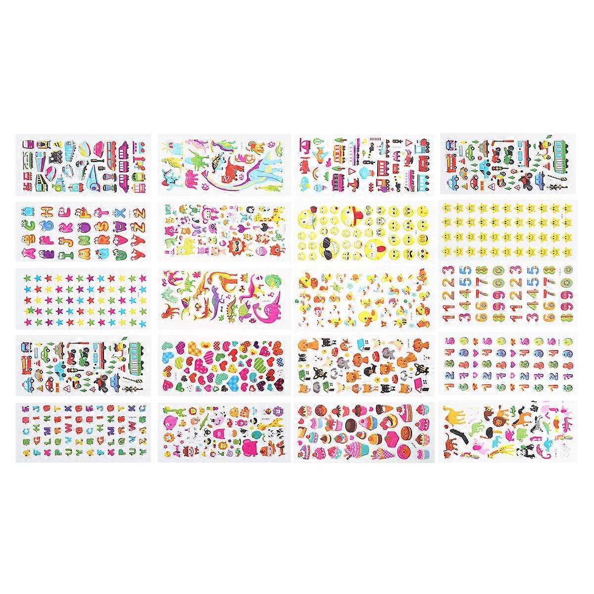 3D Stereoscopic Bubbles Crafts Stickers for Marking Calendars in Assorted Color 20Pcs