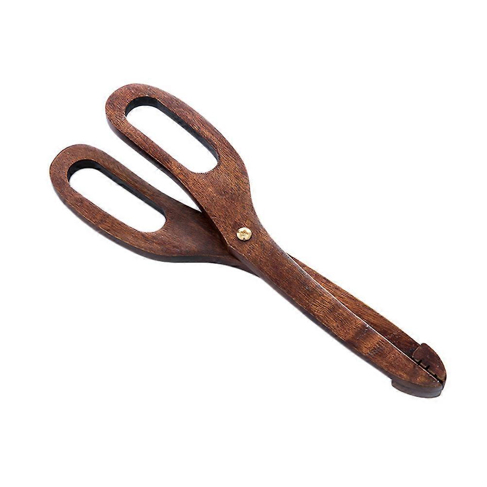 Wooden Kitchen Serving Tongs Scissor Style Clamp For Home Party Daily Use 1Pack