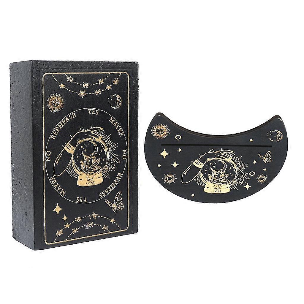 Antique Wooden Tarot Card Box with Card Holder Fortune Telling Keepsake Box 2025