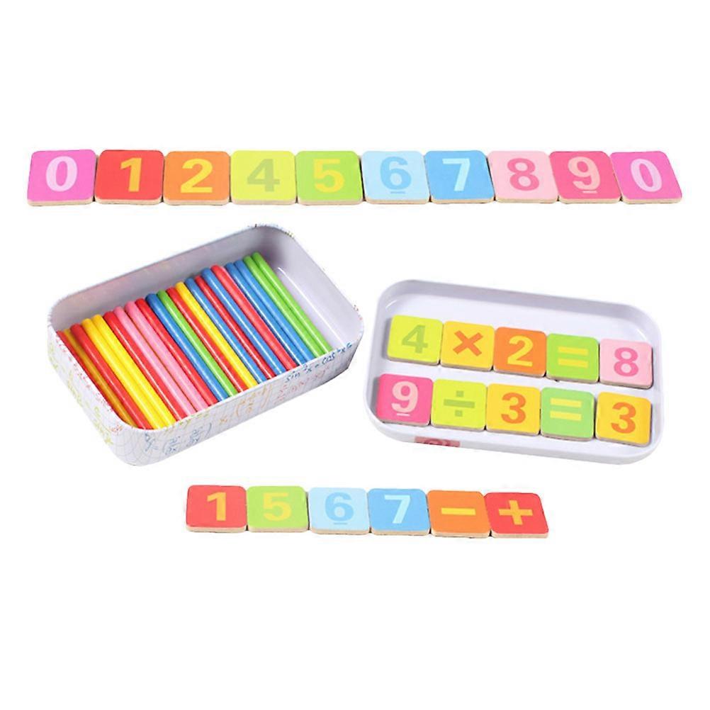 Counting Rod for Kindergarten Wooden Math Sticks for Addition and Subtraction 1Set