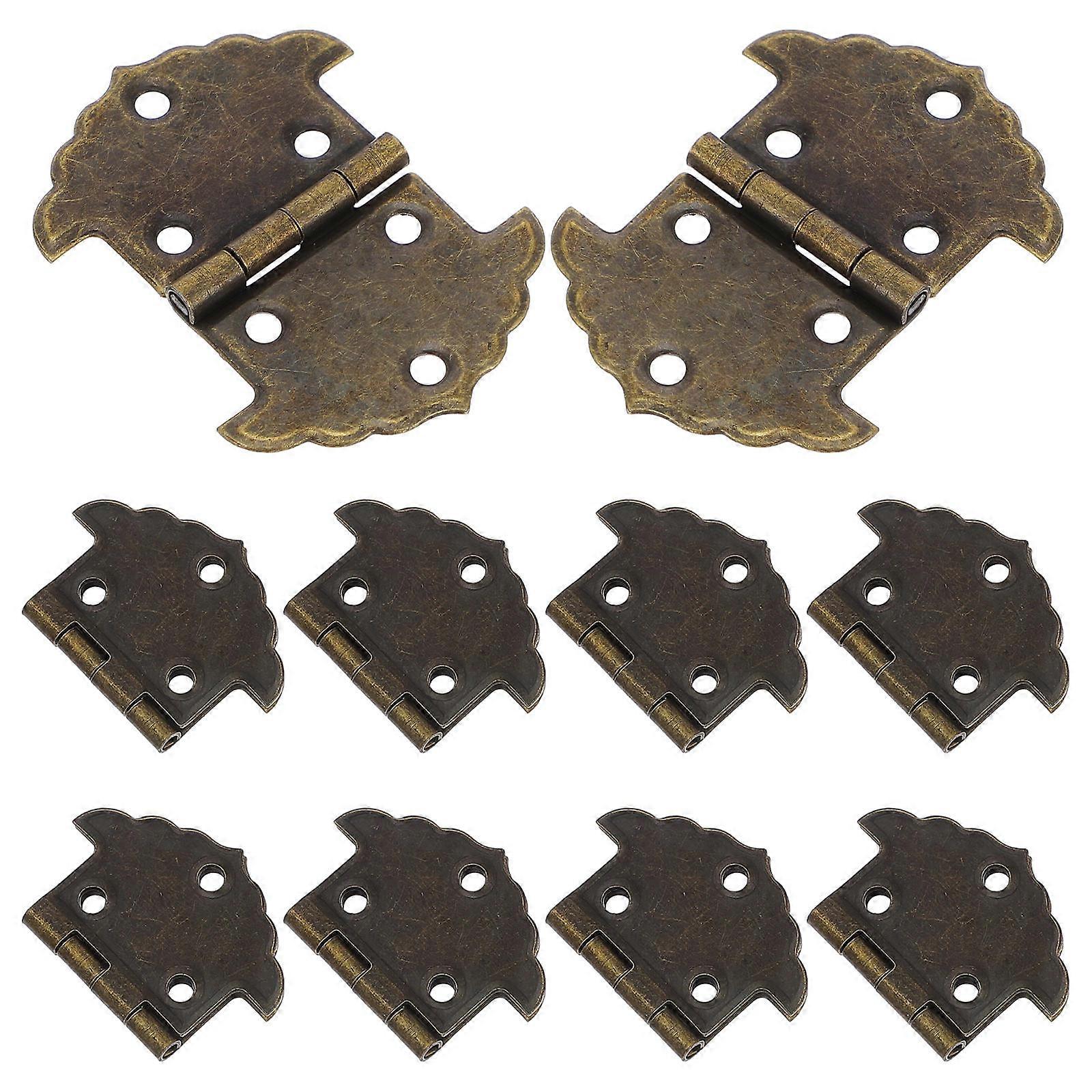 Golden Vintage Hinges Smooth Hinges for Decorative Box 2Sets