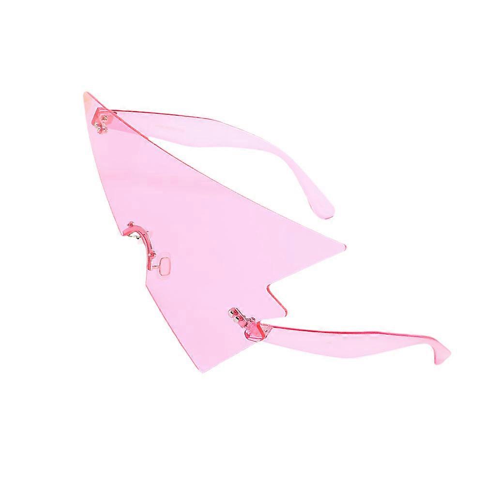 Creative Sunglasses Triangular Glasses for Photo 2Pcs Pink Accessories