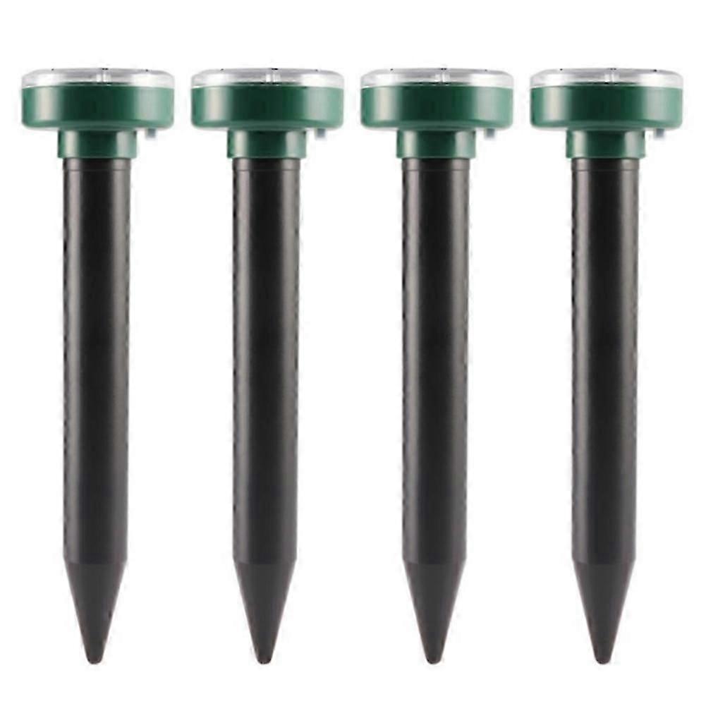 4pcs Solar Power Ultrasonic Repellent Mice Gopher Mole Pest Snake Repeller