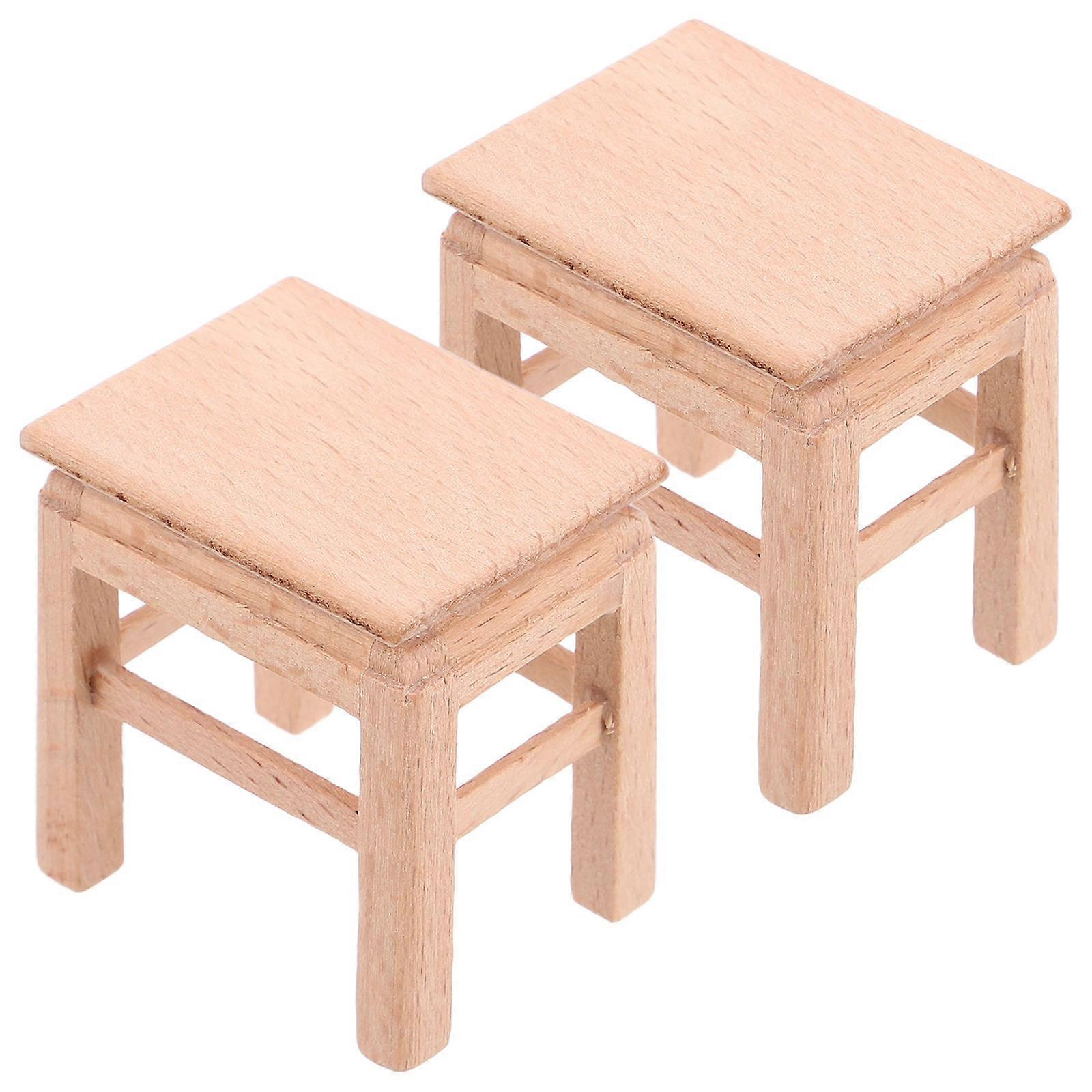 Tiny Chair Prop For Dollhouse And Mini House Effective For Miniature Scene Setup With Craftsmanship And Robust Wood 10 Pcs