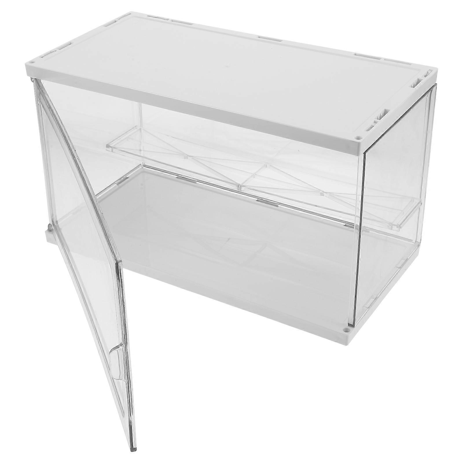 Rectangular Display Cabinet 2Pcs For Mini Figures Ideal For Living Room Bedroom Office Featuring Construction And Aesthetic Appeal