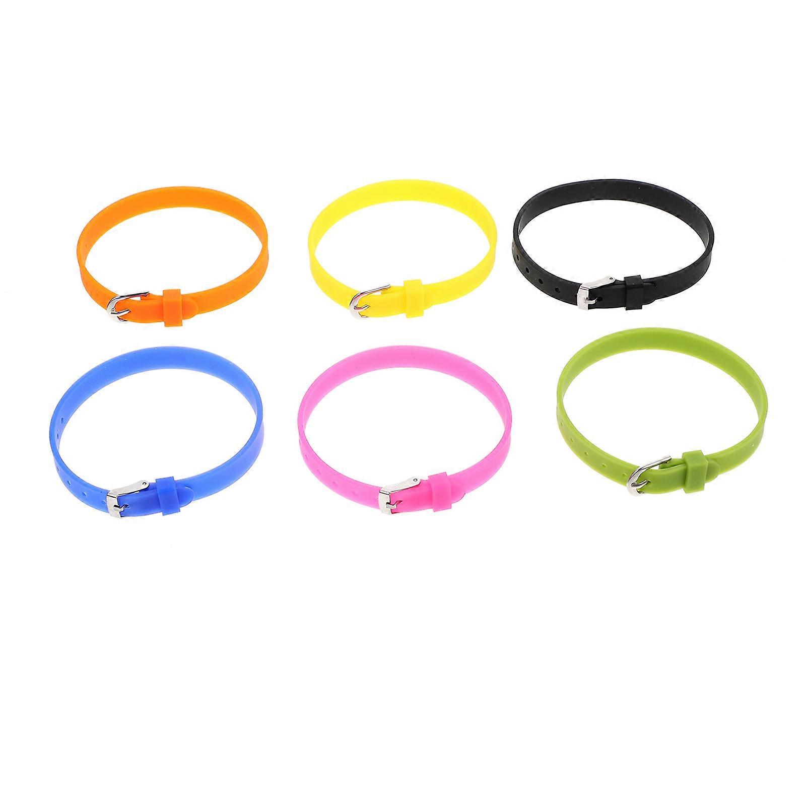 Silicone Decorative Bracelet Colorful Straps for Wristwatch DIY Watchbands 30Pcs