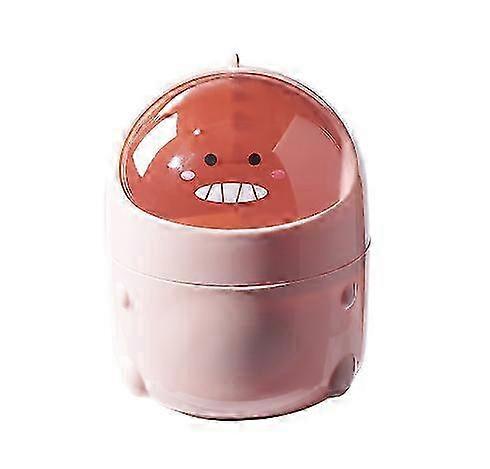 Trash Can, Desktop Mini Dinosaur Pattern Large Mouth Green Trash Can for Kitchen Office