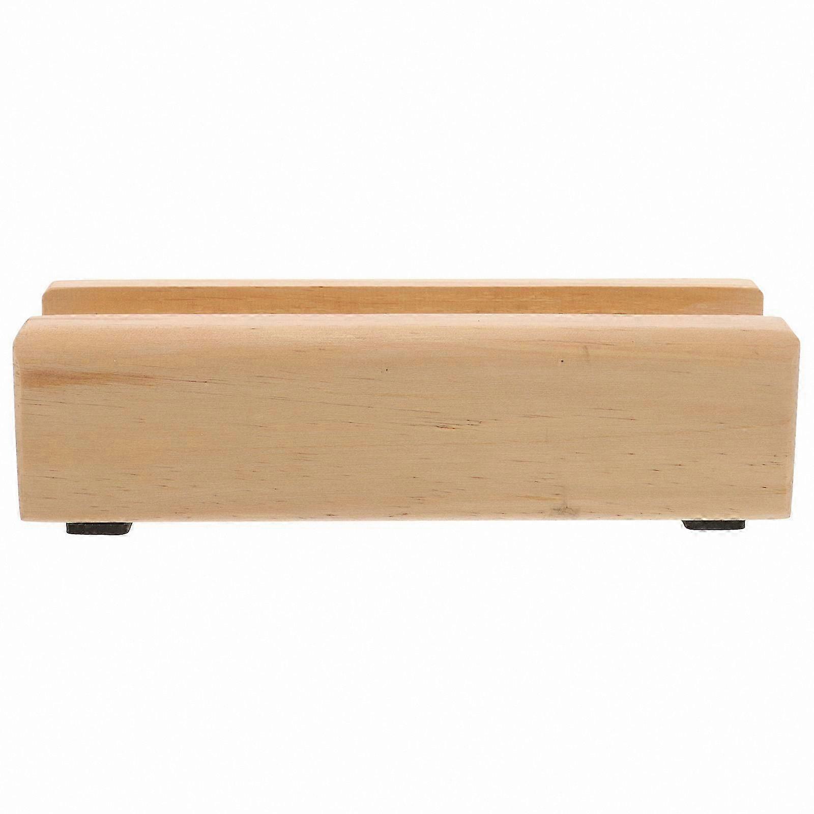 Solid Wood Full-Length Mirror Stand with Heavy-Duty Base Holder