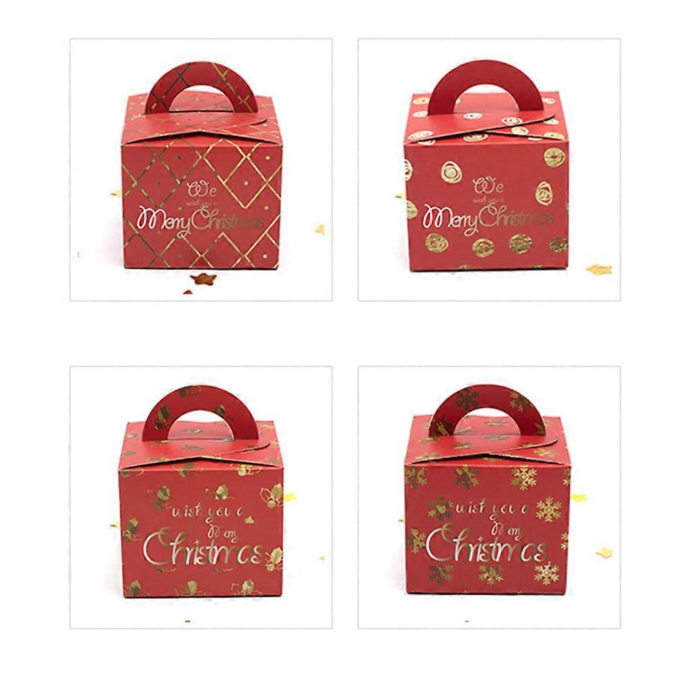 Party Favor Boxes for Christms Red Apples Boxes for Party Use 12Pcs