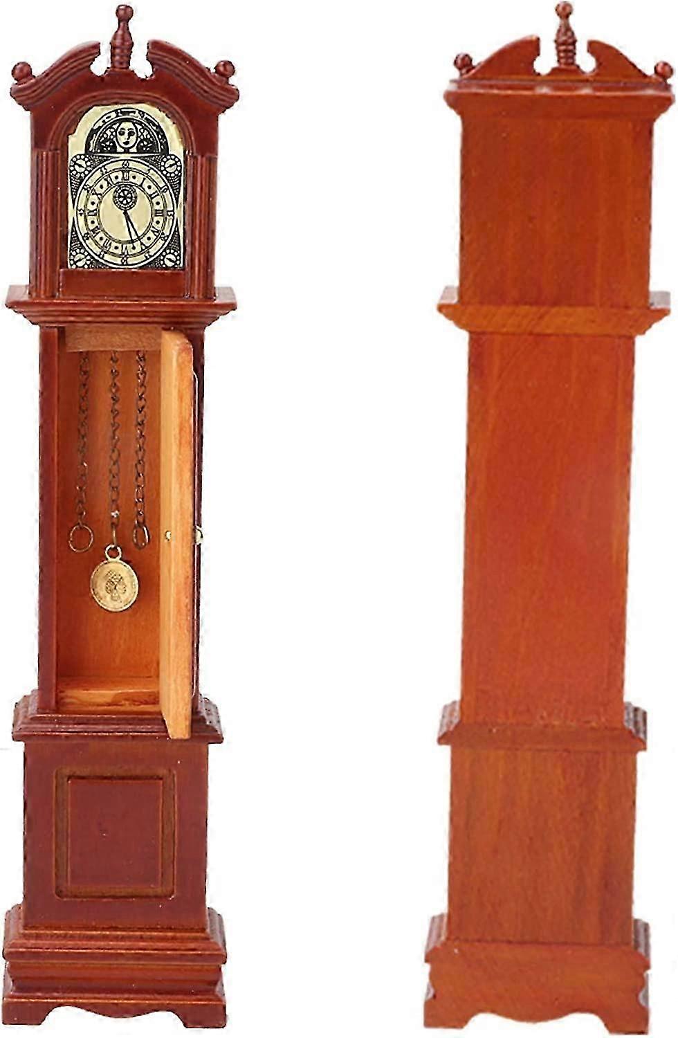 Miniatyr golvklocka, dockhusklocka, för dockhustillbehör barn för matsalsbarn