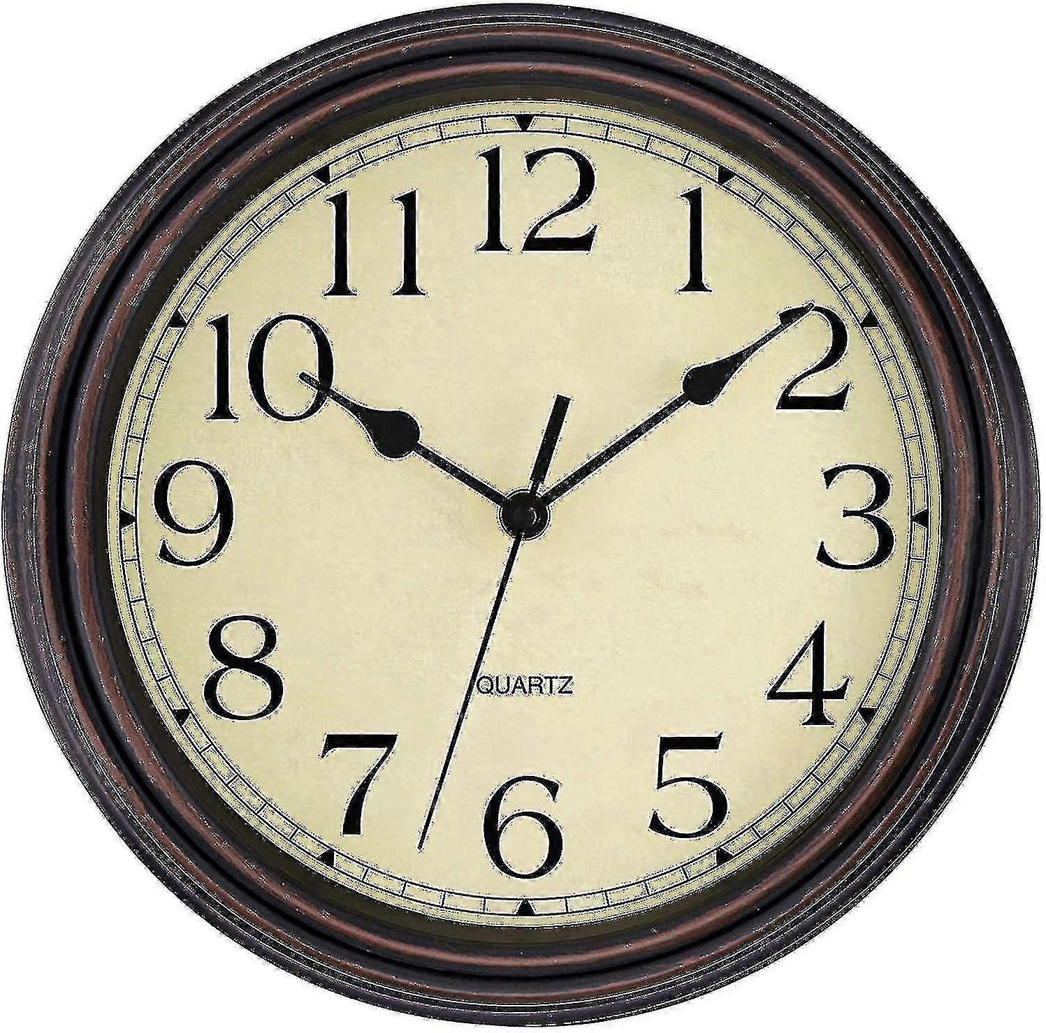 Silent No Tick Ro Retro Quartz Clock Wall Clock (12 Inches)