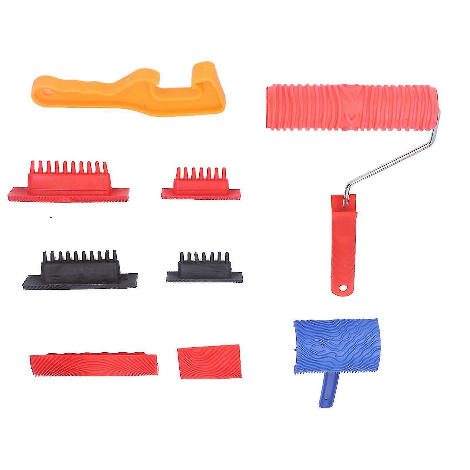 Wood Grain Tool Graining Pattern Painting Roller Home Decoration Set Kit for Wall