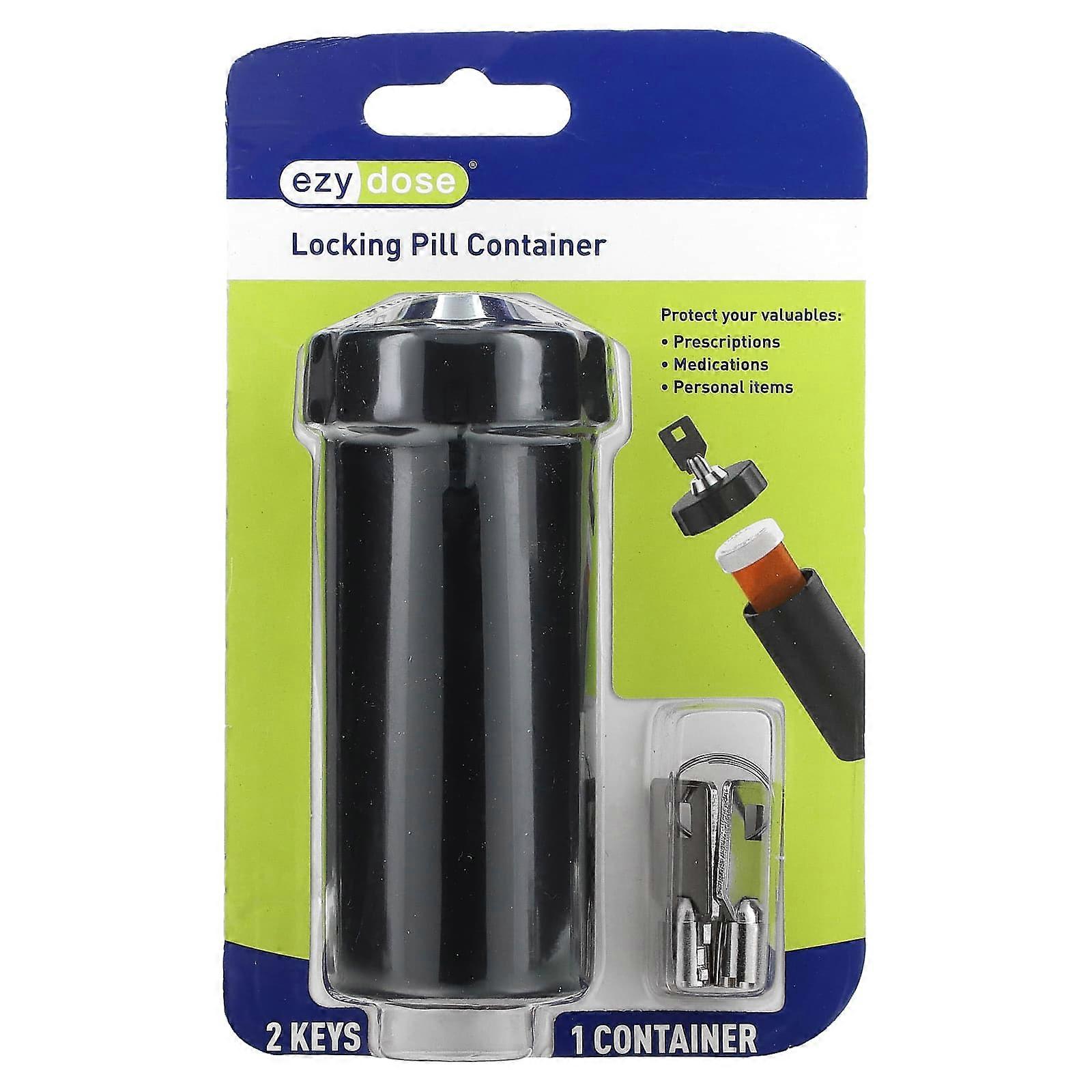 Locking Pill Container , 3 Pieces