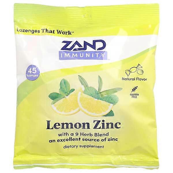 Zand, Immunity, Lemon Zinc, Natural, 45 Lozenges
