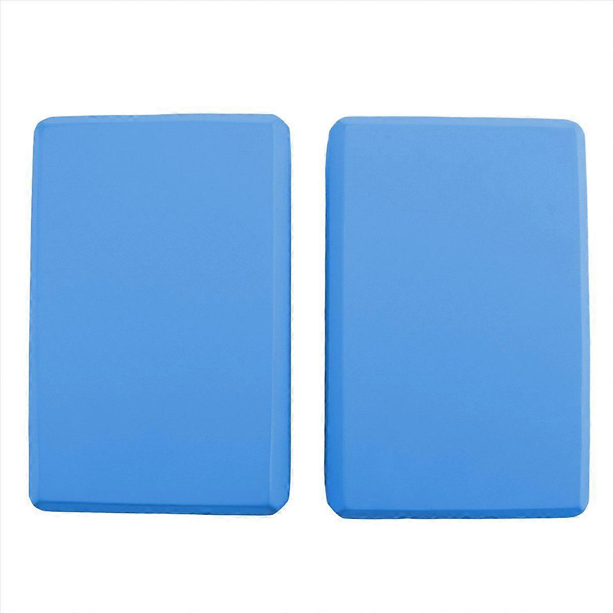 Yoga Blocks 2 Pack,EVA Foam Yoga Block Exercise Bricks,Blue