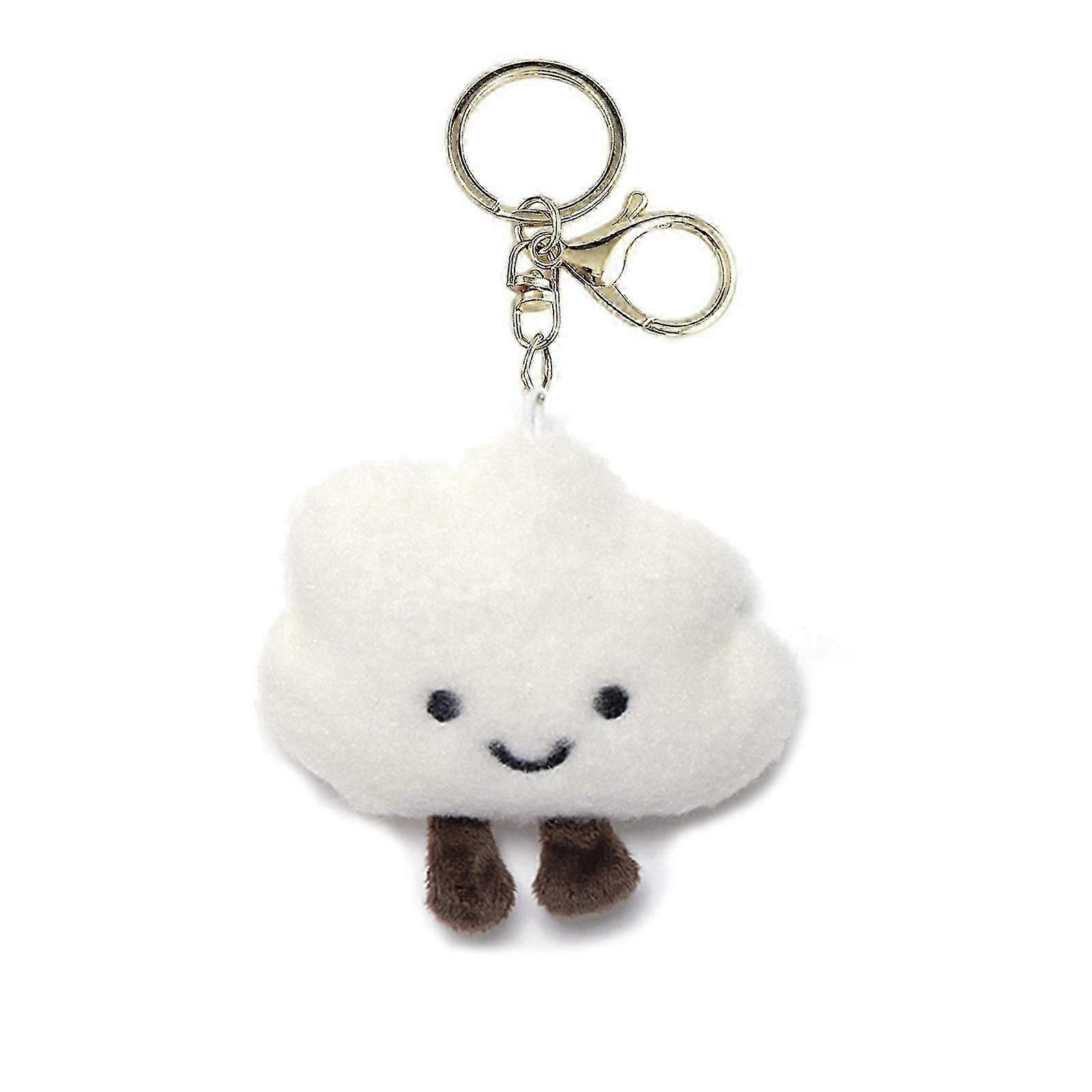 Soft Cloud Keychain, Plush Cute Pendant Keyring for Keys Bags Backpacks Durable