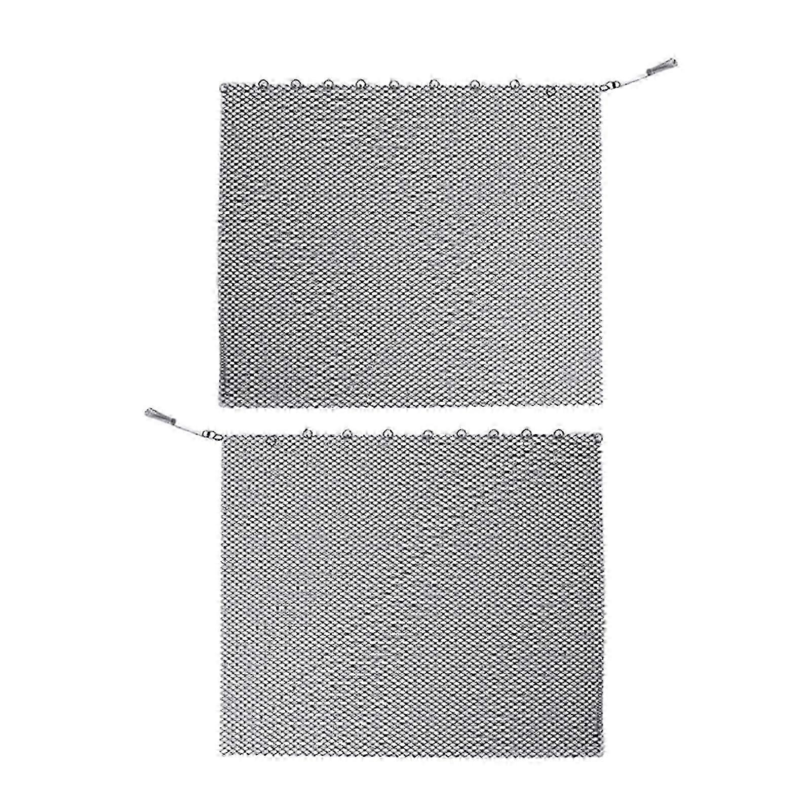 2025 2PCS Fireplace Screen Moisture-resistant Spark Proof Full Coverage Hearth Fireplace Curtain for Living Room