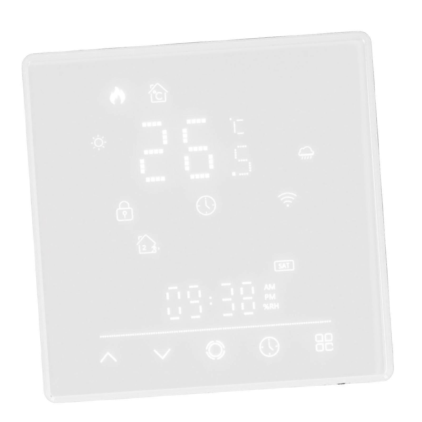 Smart Thermostat Electric Heating Smart Temperature Control Switch for Home 16A 95-240V AC White 