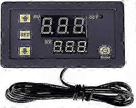 24V LCD Digital Thermostat Controller with 20A Regulation & High Temp Alarm for Compatible Devices