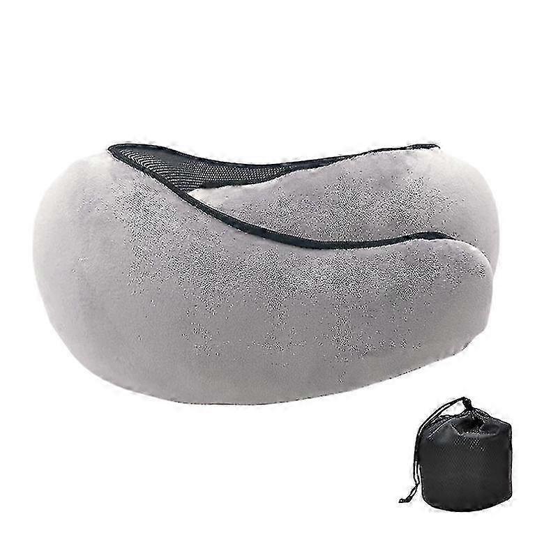 Travel Memory Foam Neck Pillow - Breathable Comfort & Ergonomic U-Shaped Support
