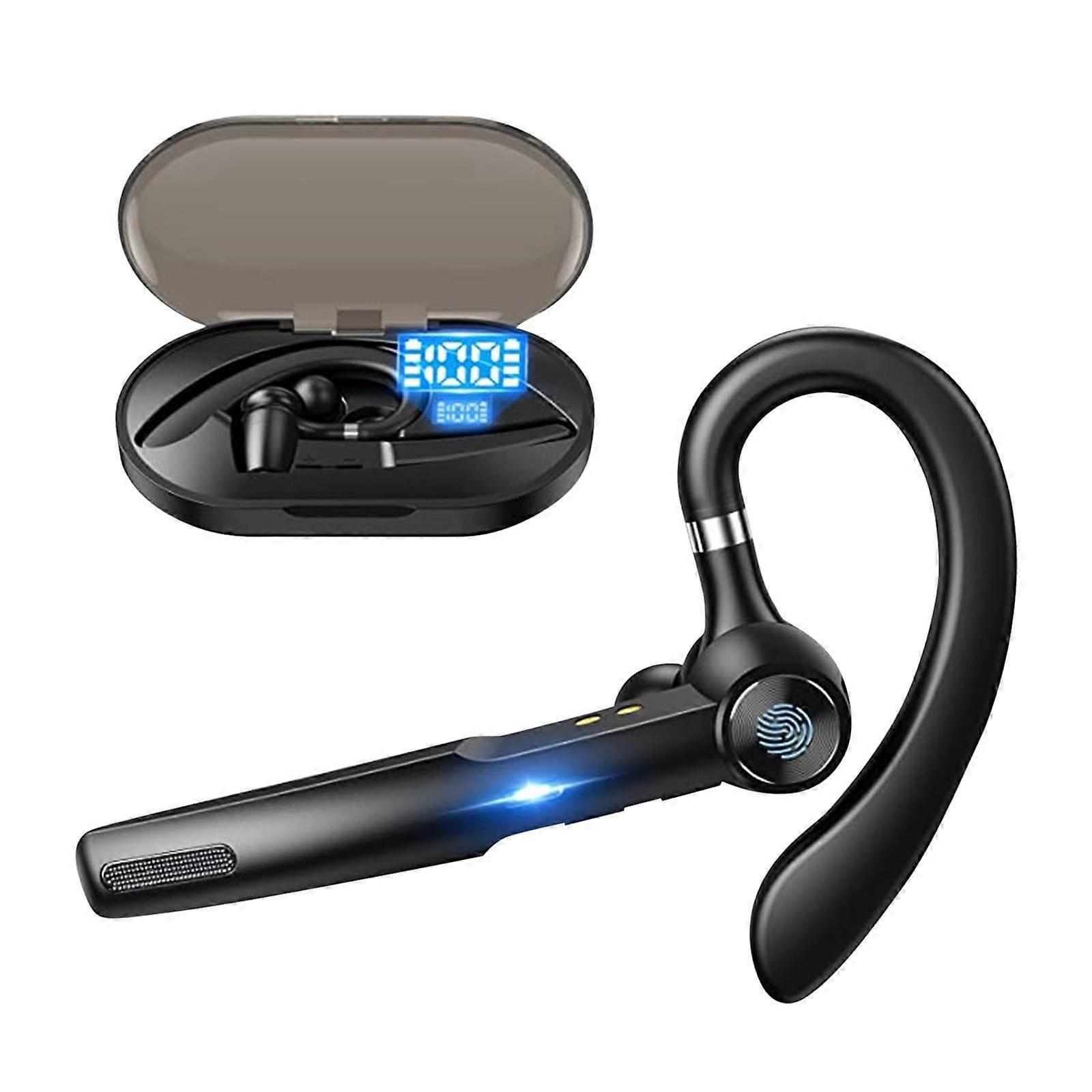 Zeceouar Clearance! G1 Wireless Bluetooth Earphones with Noise Reduction, Earhook Design & Digital Display, Compatible with Business Use
