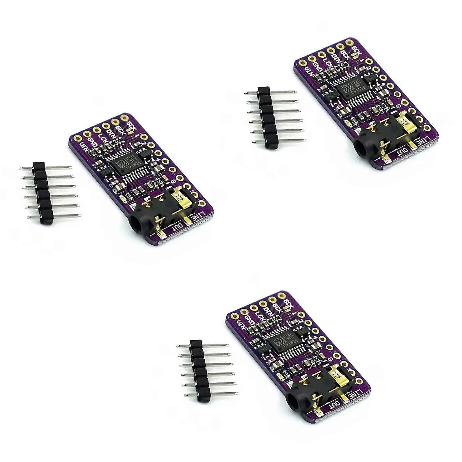 Low Power PCM5102 Digital Audios Converters Decoders Module I2S Interfaces For Raspberry Projects .3 v/5v Power Input Multicolor