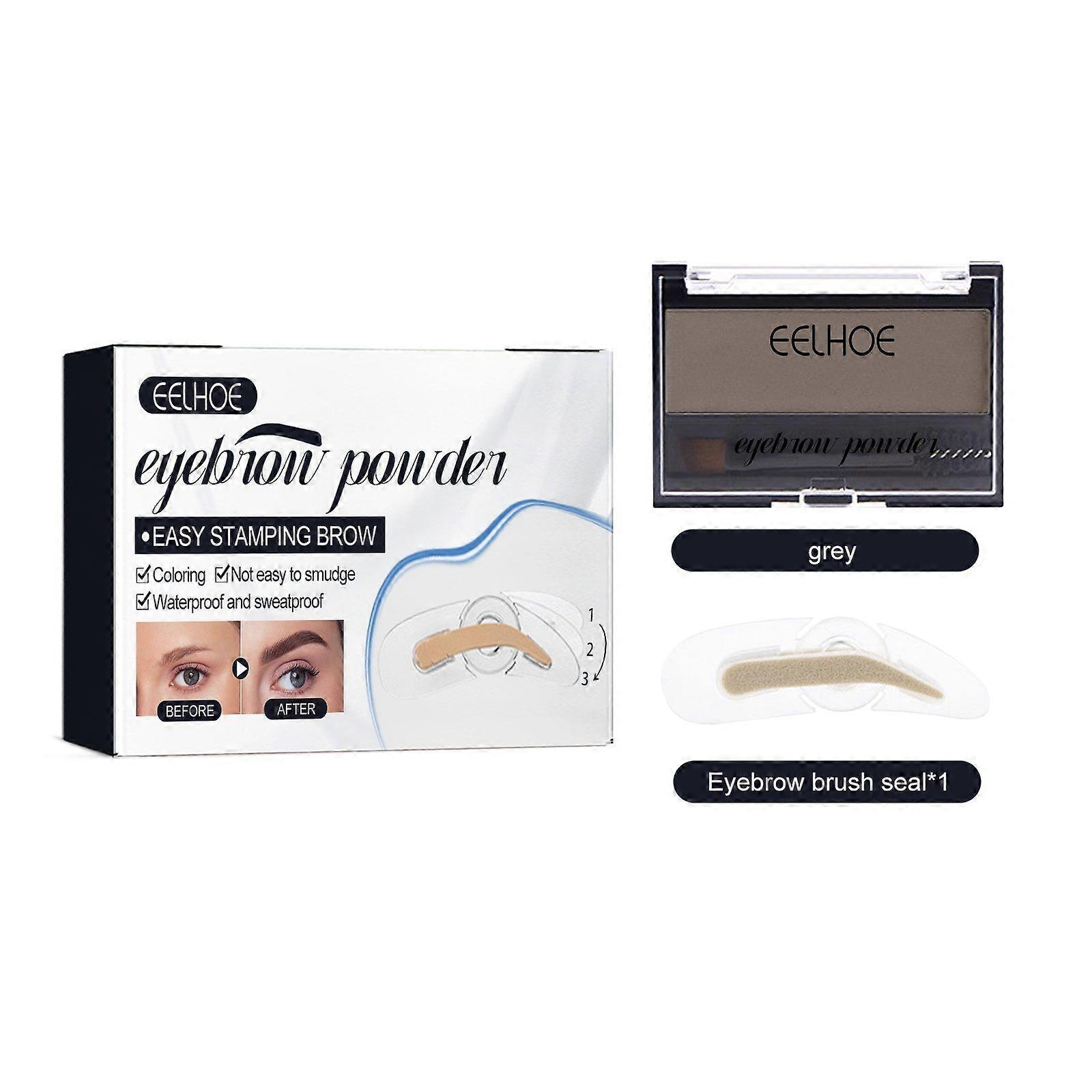 EELHOE Eyebrow Powder Set Makeup Natural Lasting Waterproof Not Easy To Decolorize Dizzy Lazy Seal Eyebrow Powder Set