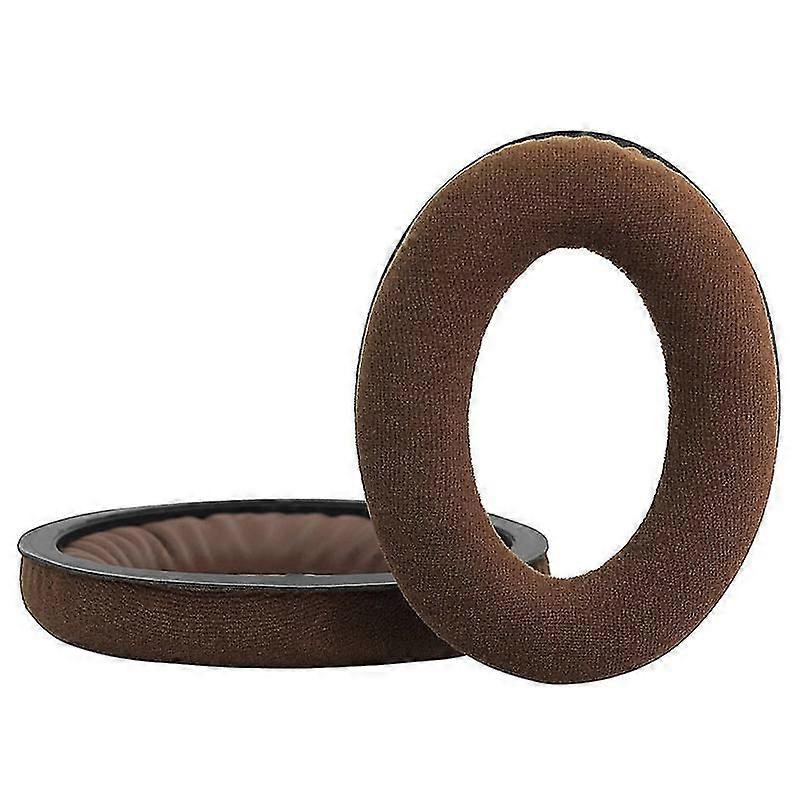 Elsavct Pour Sennheiser Hd380 Pro Casque Cover - Une paire de manches d’écouteurs en velours brun