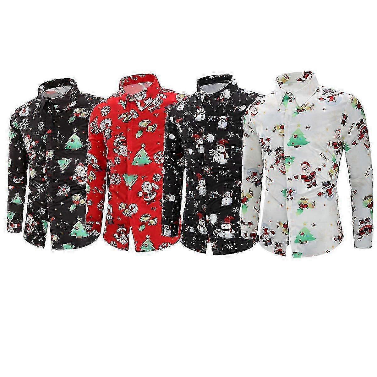 Lustiges Weihnachts-Langarmhemd für Männer