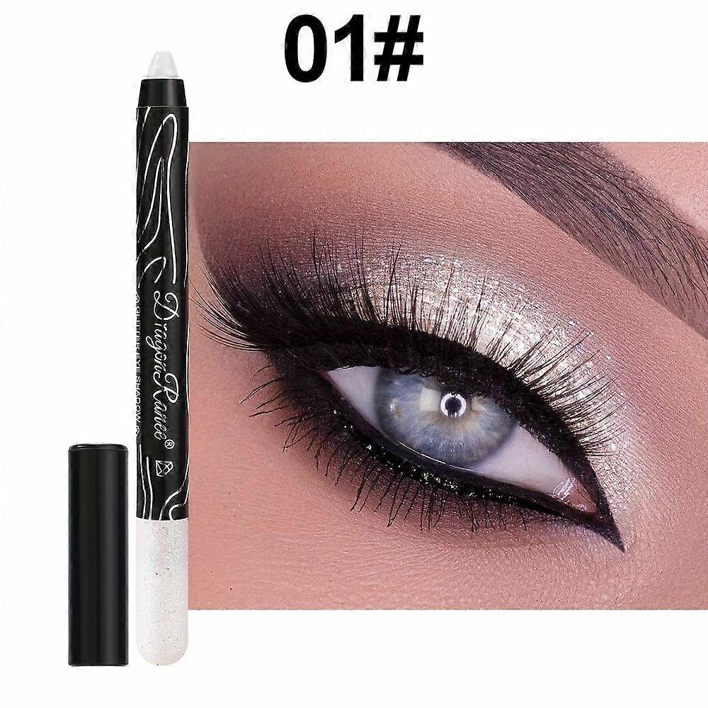 Shining Luster Eyeshadow Pencil 12 Color Mixing Palette Highlighting Eye Contouring and Eyeliner  Long-Lasting Waterproof  Eyeshadow Stick