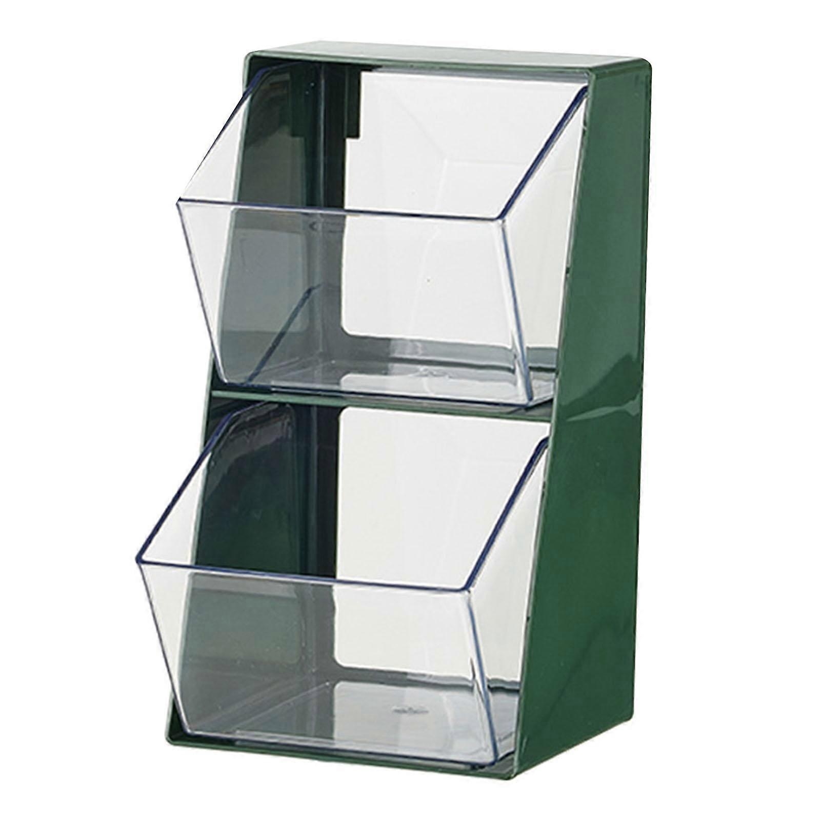 Double Layer Tea Bag Rack U Shaped Large Capacity Transparent Multifunction Snacks Rack for